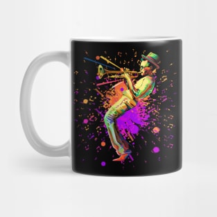 Abstract Musician Playing Trumpet Mug